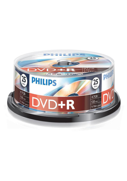 Philips DR4S6B25F/00 25 x DVD+R. 4.7GB/120min. 16x DR4S6B25F/00