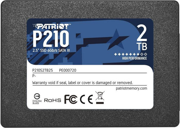 Patriot Memory P210S2TB25 P210 2.5" 2000 Gb Serial Ata P210S2TB25
