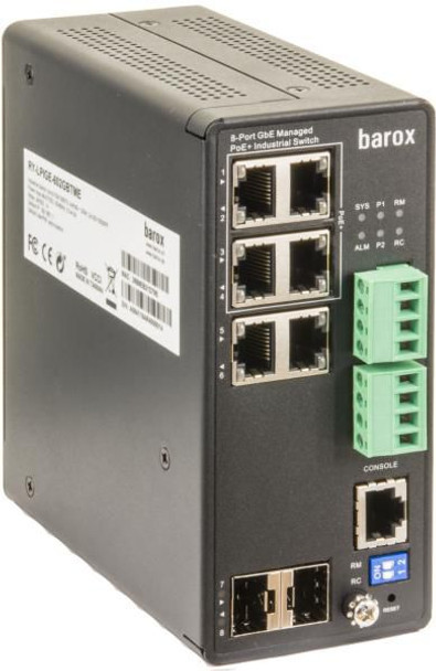 Barox RY-LPIGE-602GBTME Switch DIN-rail. 1G. Mmt.. RY-LPIGE-602GBTME