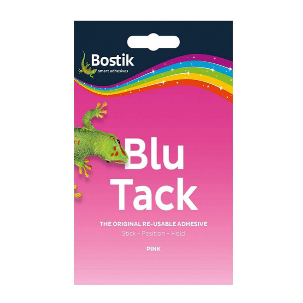 Bostik Blue Tack Original Reusable Adhesive Handy Pack 45G Pink Pack 12 - 306055 30605530