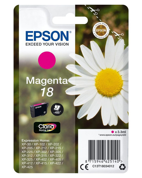 Epson C13T18034012 XP30/102/202/302/405 Magenta C13T18034012