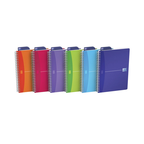 Oxford Poly Translucent Wirebound Notebook A5 Assorted Pack of 5 100104780 JD66628