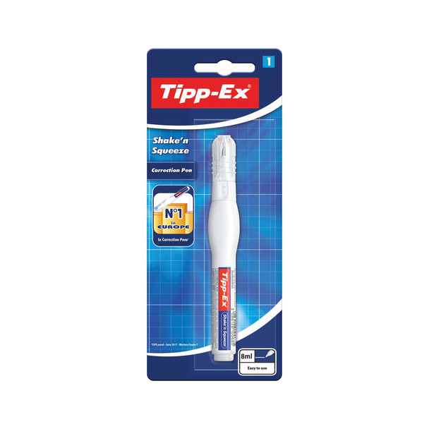 Tipp-Ex Shake n Squeeze Correction Pen 8ml Pack of 10 802422 TX10068