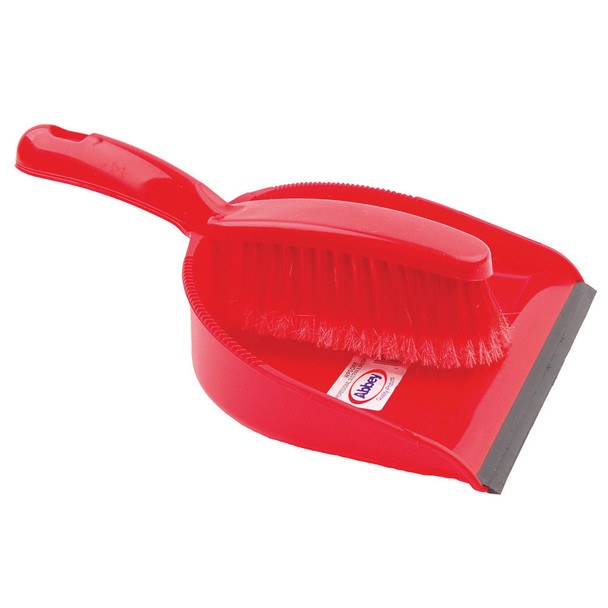 Dustpan and Brush Set Red Soft bristled handle 102940RD CX03970