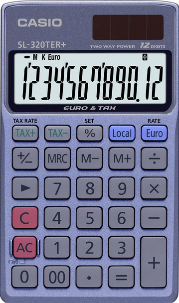 Casio SL-320TER+ Calculator Pocket Basic Blue SL-320TER+