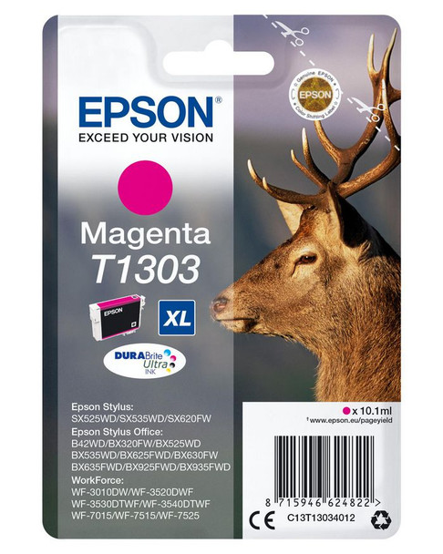 Epson C13T13034022 T1303 Magenta Ink Cartridge C13T13034022