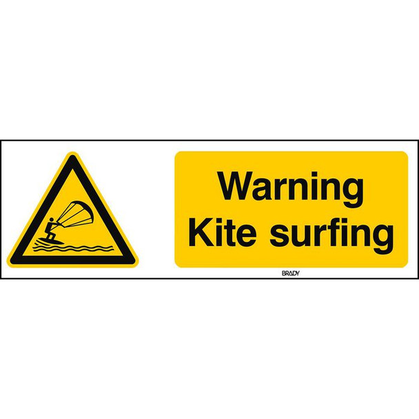 Brady W/W062/EN505/PE-600X200-1 ISO Safety Sign - Warning W/W062/EN505/PE-600X200-1