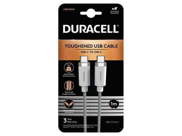 Duracell USB7030W Usb Cable White USB7030W