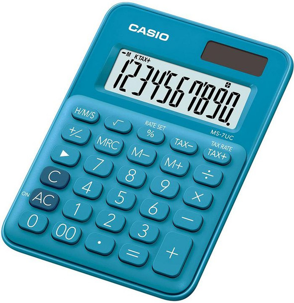 Casio MS-7UC-BU Ms-7Uc Calculator Desktop MS-7UC-BU