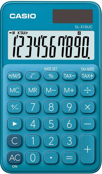 Casio SL-310UC-BU Calculator Pocket Basic Blue SL-310UC-BU