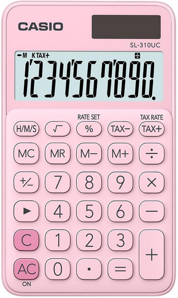 Casio SL-310UC-PK Calculator Pocket Basic Pink SL-310UC-PK