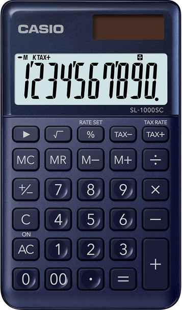 Casio SL-1000SC-NY Calculator Pocket Basic Blue SL-1000SC-NY