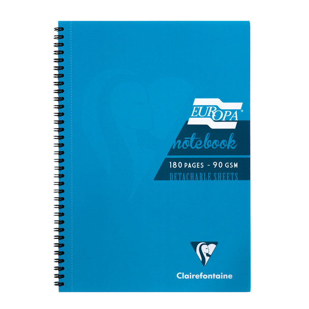 Clairefontaine Europa Notebook 180 Pages A4 Turquoise Pack of 5 5802Z GH15570