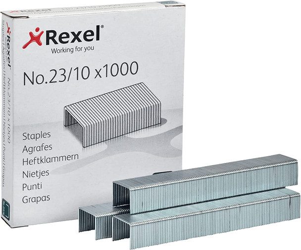 Rexel No. 23/10 Staples - Box of 1000 2101212 2101212
