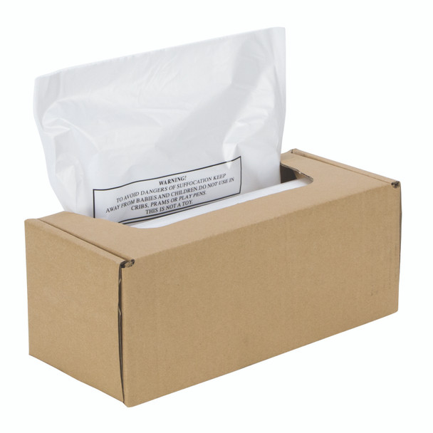 Fellowes Shredder Waste Bag 60-75 Litre Clear Pack 50 3608401 3608401