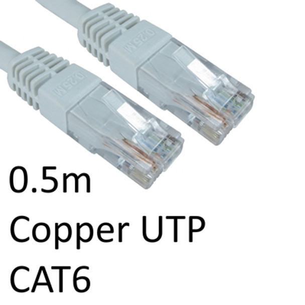 Rj45 M To Rj45 M Cat6 0.5M White Oem Moulded Boot Copper Utp Network Cable ERT-600 WHITE