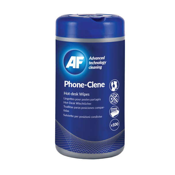 AF Phone-Clene Telephone Wipes Tub Pack of 100 APHC100T AFI50104