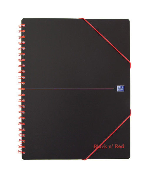 Oxford Black N Red Meeting Book Wirebound A4+ Ruled Margin Scribzee Compatible 1 100104323