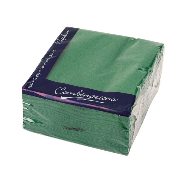 Combinations Napkin 330mm x 330mm forest Green Pack of 100 3324FGCOM AU11289