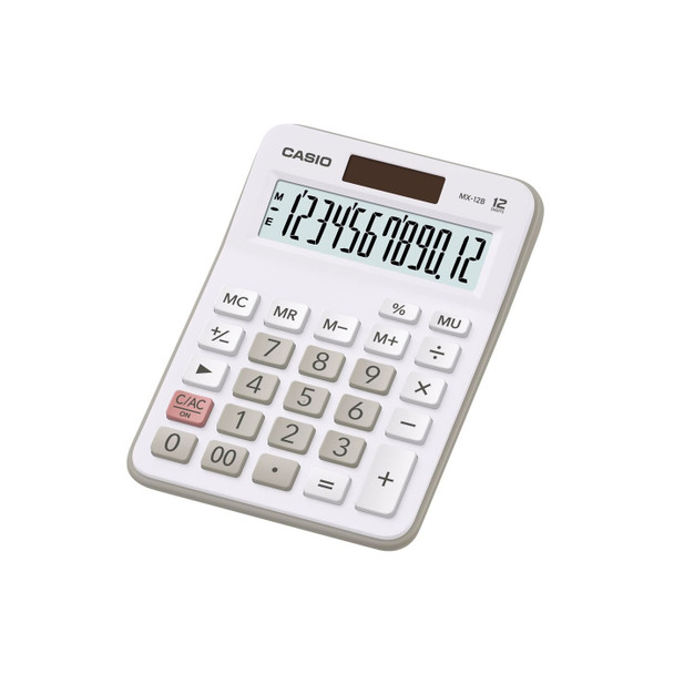 Casio Basic 12 Digit Desk Calculator White MX-12B-WE-W-EC MX-12B-WE-W-EC
