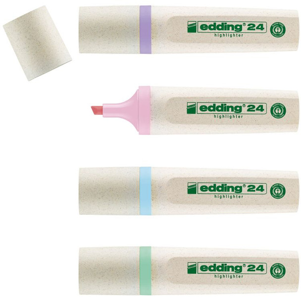 edding 24/4S EcoLine pastel colours set Pack of 4 EDD4-24-4-1000