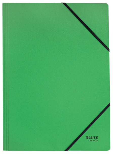 Leitz Recycle Card Folder With Elastic Band Closure A4 Green 39080055 39080055