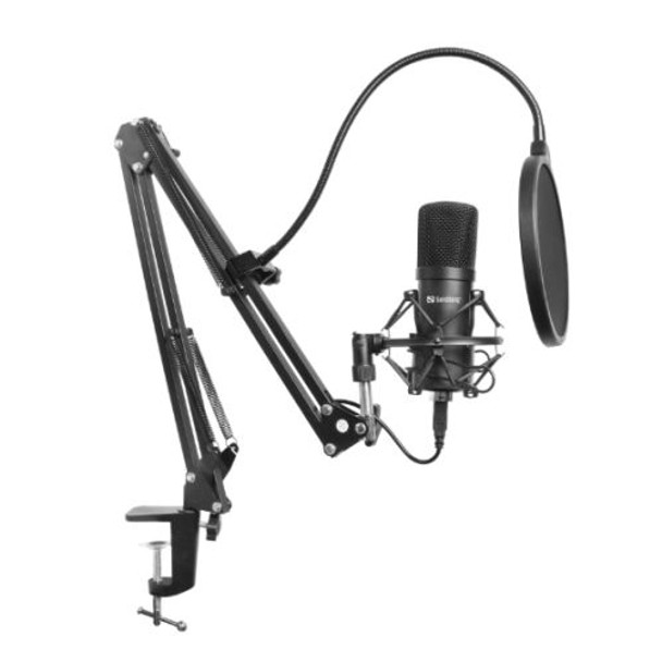 Sandberg Streamer Usb Microphone Kit Usb 2.0 Pop Filter Wind Cover Shock Mo 126-07