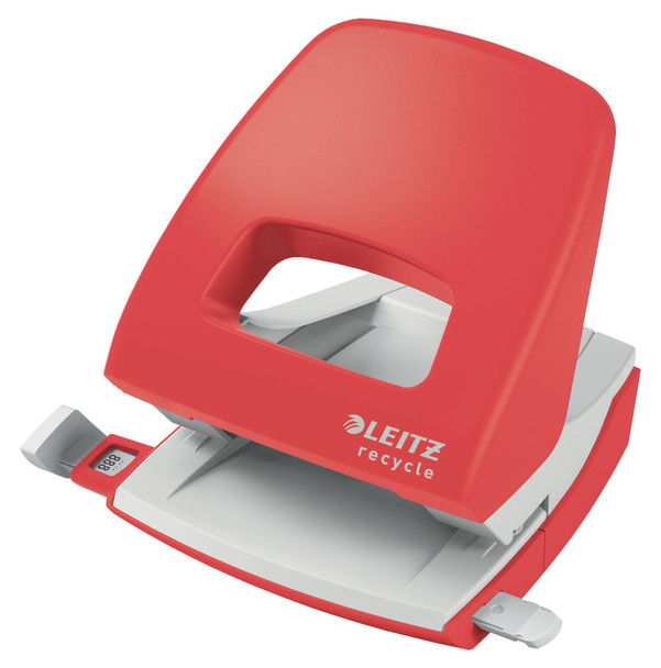 Leitz Nexxt Recycle Hole Punch 30 Sheets Red - 50030025 50030025
