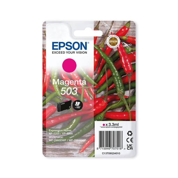 Epson 503 Inkjet Cartridge Magenta C13T09Q34010 EP70751