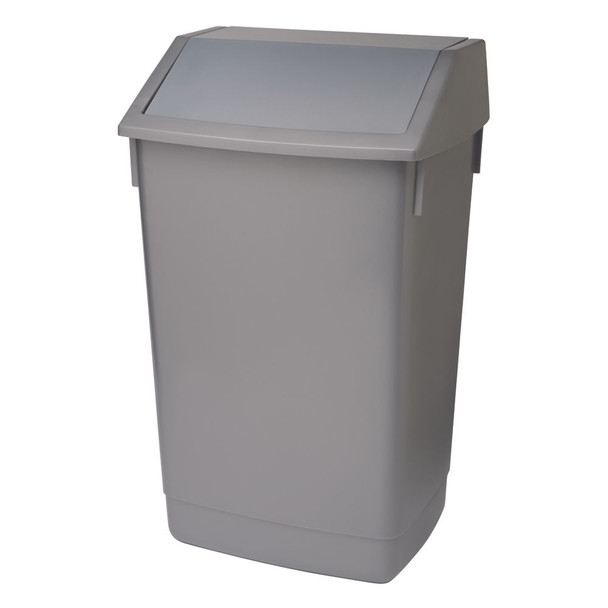 Addis Fliptop Bin 60 Litre Metallic Grey Heavy duty commerical quality AG81 AG813418