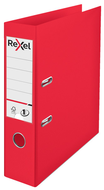 Rexel Choices Lever Arch File Polypropylene A4 75Mm Spine Width Red Pack 10 2115 2115504
