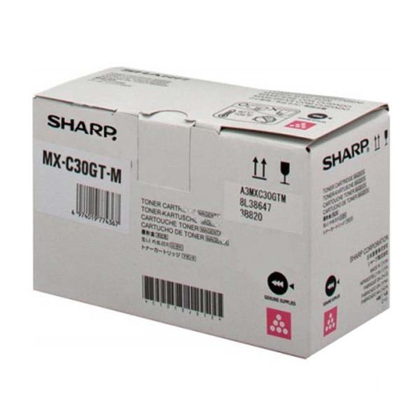 Sharp Magenta Toner Cartridge 6K Pages - Mxc30gtm MX-C30GTM