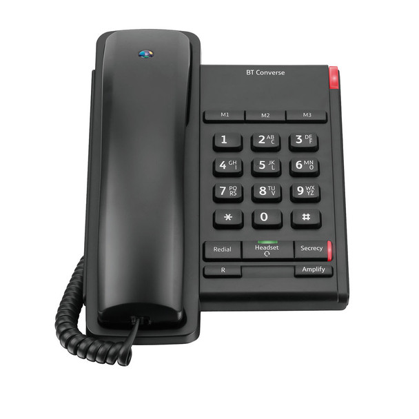 BT Converse 2100 Corded Phone Black 040206 BT30435