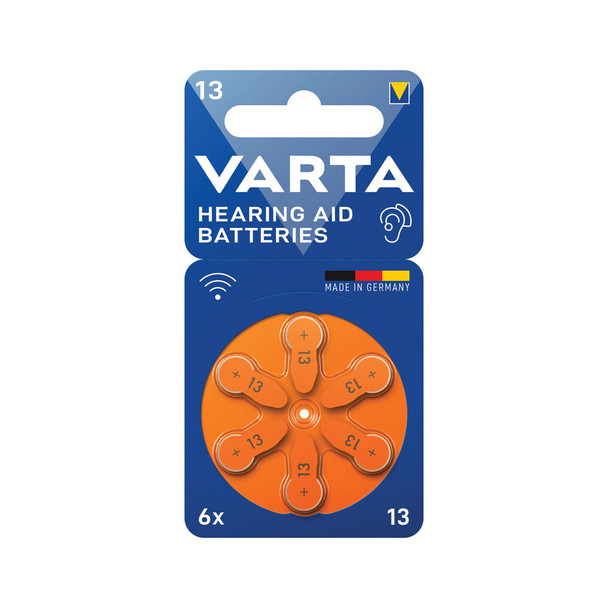 Varta Hearing Aid Batteries 13 Pack of 6 24606101416 VR39355