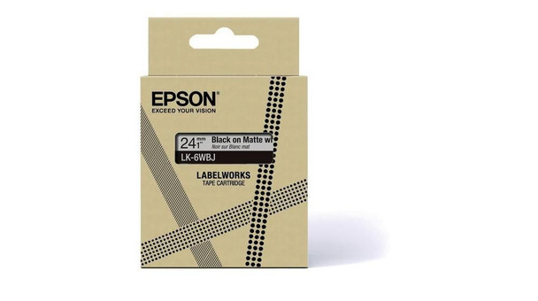 Epson Lk-6Wbj Black On Matte Whitetape Cartridge 24Mm - C53S672064 C53S672064