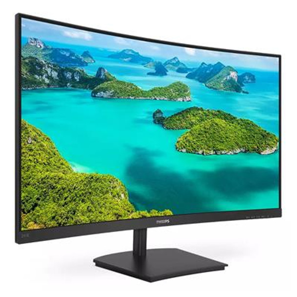 Philips 241E1SCA/00 23.6" Widescreen Va W-Led Black Multimedia Curved Monitor 19 241E1SCA/00