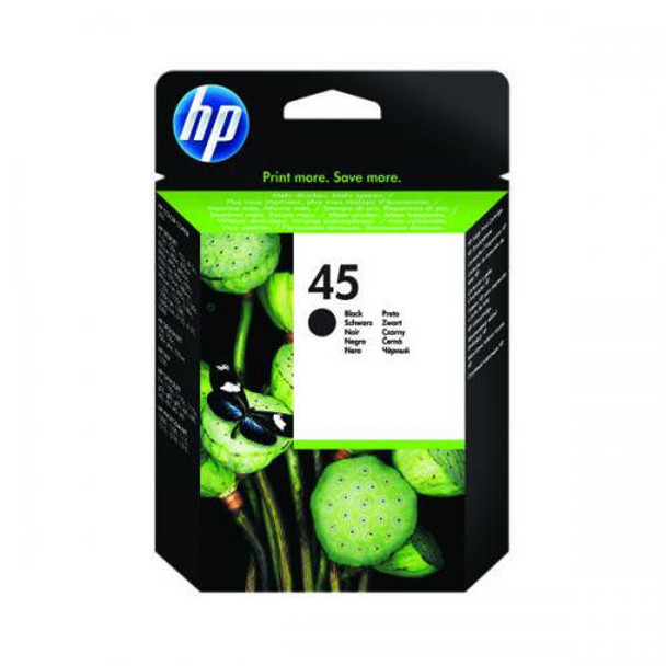 Hp 45 Black Standard Capacity Ink Cartridge 42Ml - 51645A 51645AE