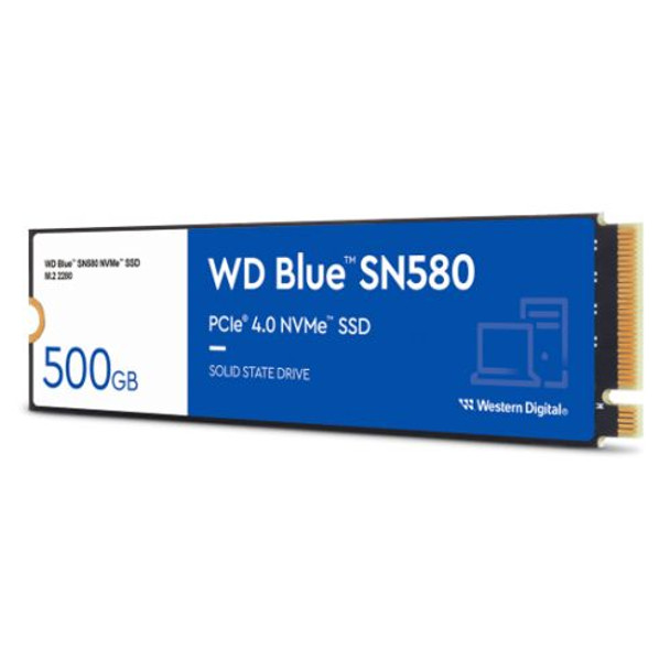 Wd 500Gb Blue Sn580 M.2 Nvme Gen4 Ssd M.2 2280 Pcie4 Tlc Nand R/W 4000/3600 Mb/S WDS500G3B0E