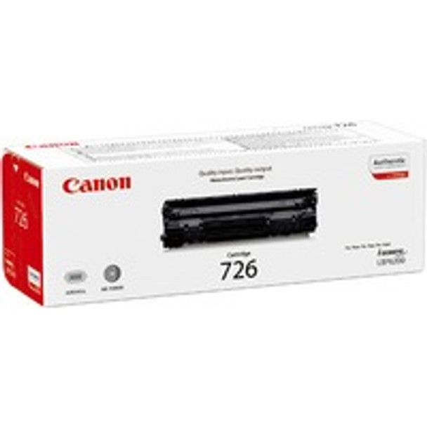 Canon 726Bk Black Standard Capacity Toner Cartridge 2.1K Pages - 3483B002 3483B002