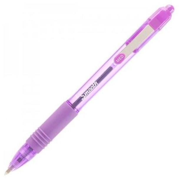 Zebra Z-Grip Smooth Rectractable Ballpoint Pen 1.0Mm Tip Violet Pack 12 22568