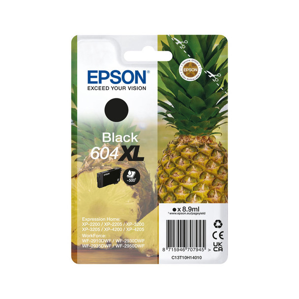 Epson 604XL Inkjet Cartridge High Yield Black C13T10H14010 EP70794
