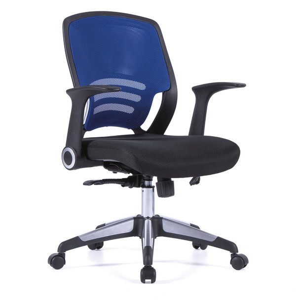 Nautilus Designs Graphite Medium Back Mesh Task Operator Office Chair With Foldi BCM/F560/BL