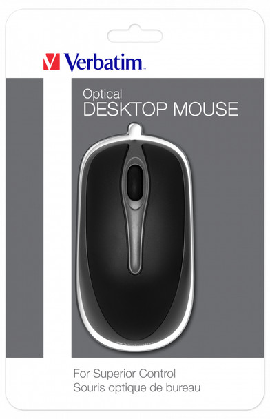 Verbatim 49019 mouse Ambidextrous USB Type-A Optical 1000 DPI 49019