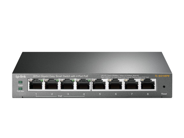 TP-Link TL-SG108PE Unmanaged Gigabit Ethernet 10/100/1000 Power over Ethernet Po TL-SG108PE