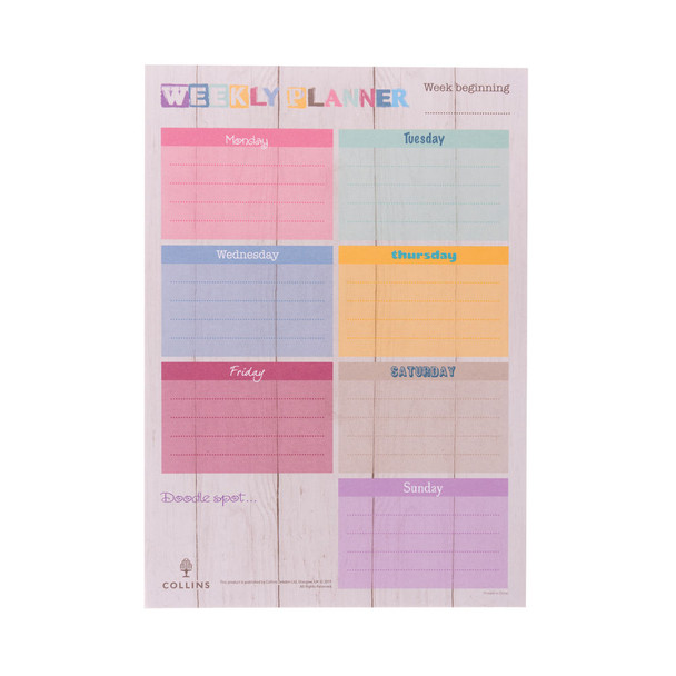 Collins Brighton Weekly Planner Desk Pad 60 Pages A4 DPWA4-01 CD77182