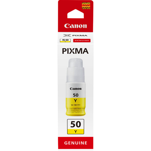 Canon Gi-50Y Yellow Standard Capacity Ink Bottle 70 Ml - 3405C001 3405C001