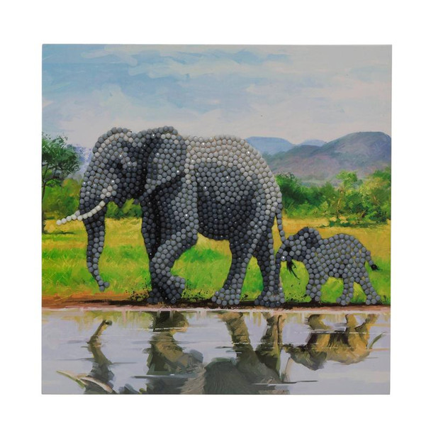 Crystal Art Elephant 18 X 18Cm Card CCK-A51 CCK-A51