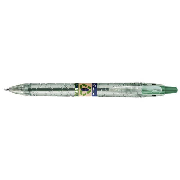 Pilot Ecoball Recycled Ballpoint Pen 1.0Mm Tip 0.27Mm Line Green Pack 10 4902505 4902505621611