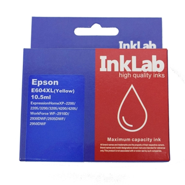 Inklab 604 Epson Compatible Yellow Replacement Ink T604XLY