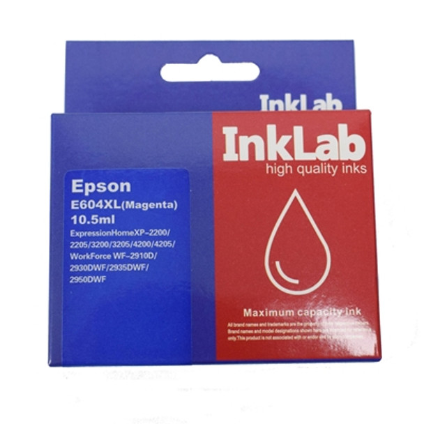 Inklab 604 Epson Compatible Magenta Replacement Ink T604XLM